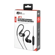 MEE Audio X1 - mikrofonos fekete-szürke sport fülhallgató