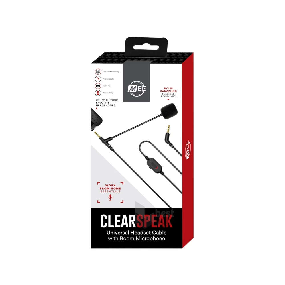 MEE audio Clearspeak Boom Cable fejhallgatóhoz univerzális jack mikrofon