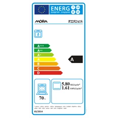 MORA P2252A1S szürke, szabadonálló, gáz, főzőzóna: 4, sütő:70L, tűzhely