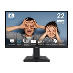 MSI 21,5" Business PRO MP225V FHD 100Hz HDMI/VGA fekete monitor (Újracsomagolt) MSI 21,5" Business PRO MP225V FHD 100Hz HDMI/VGA fekete monitor (Újracsomagolt)