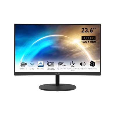 MSI 23,6" PRO MP2412C FHD VA 100Hz HDMI/DP fekete ívelt Business monitor