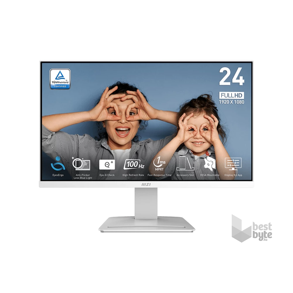 MSI 23,8" Business PRO MP2412W FHD IPS 100Hz HDMI/DP fehér monitor