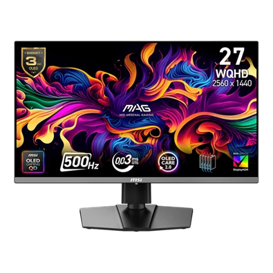 MSI 26,5" MAG 272QP X50 QHD QD-OLED 500Hz HDMI/DP/USB-C gamer monitor