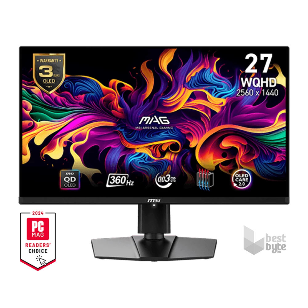 MSI 26,5" Gaming 271QPX QD-OLED WQHD 240Hz HDMI/DP/USB-C gamer monitor