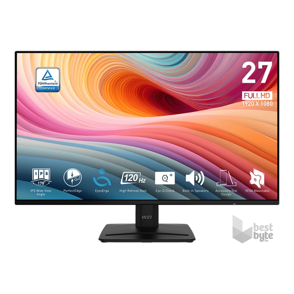 MSI 27" Business PRO MP271A E2 FHD IPS 120Hz DP/HDMI/VGA fekete monitor