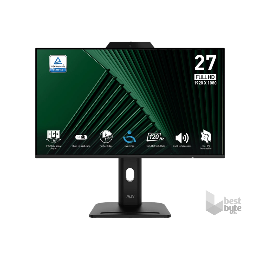 MSI 27" Business PRO MP272PMG FHD IPS 120Hz DP/HDMI/VGA fekete monitor