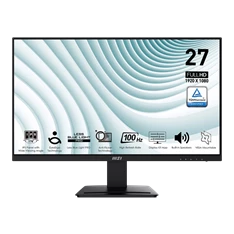 MSI 27" Business PRO MP273A FHD IPS 100Hz HDMI/DP/VGA fekete monitor