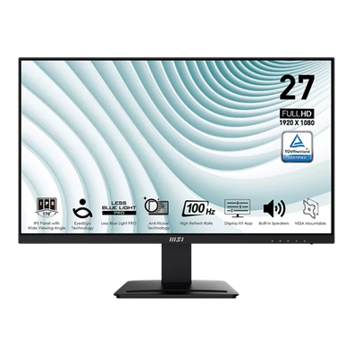 MSI 27" Business PRO MP273A FHD IPS 100Hz HDMI/DP/VGA fekete monitor