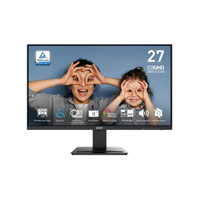 MSI 27" Business PRO MP273U UHD IPS HDMI/DP fekete monitor