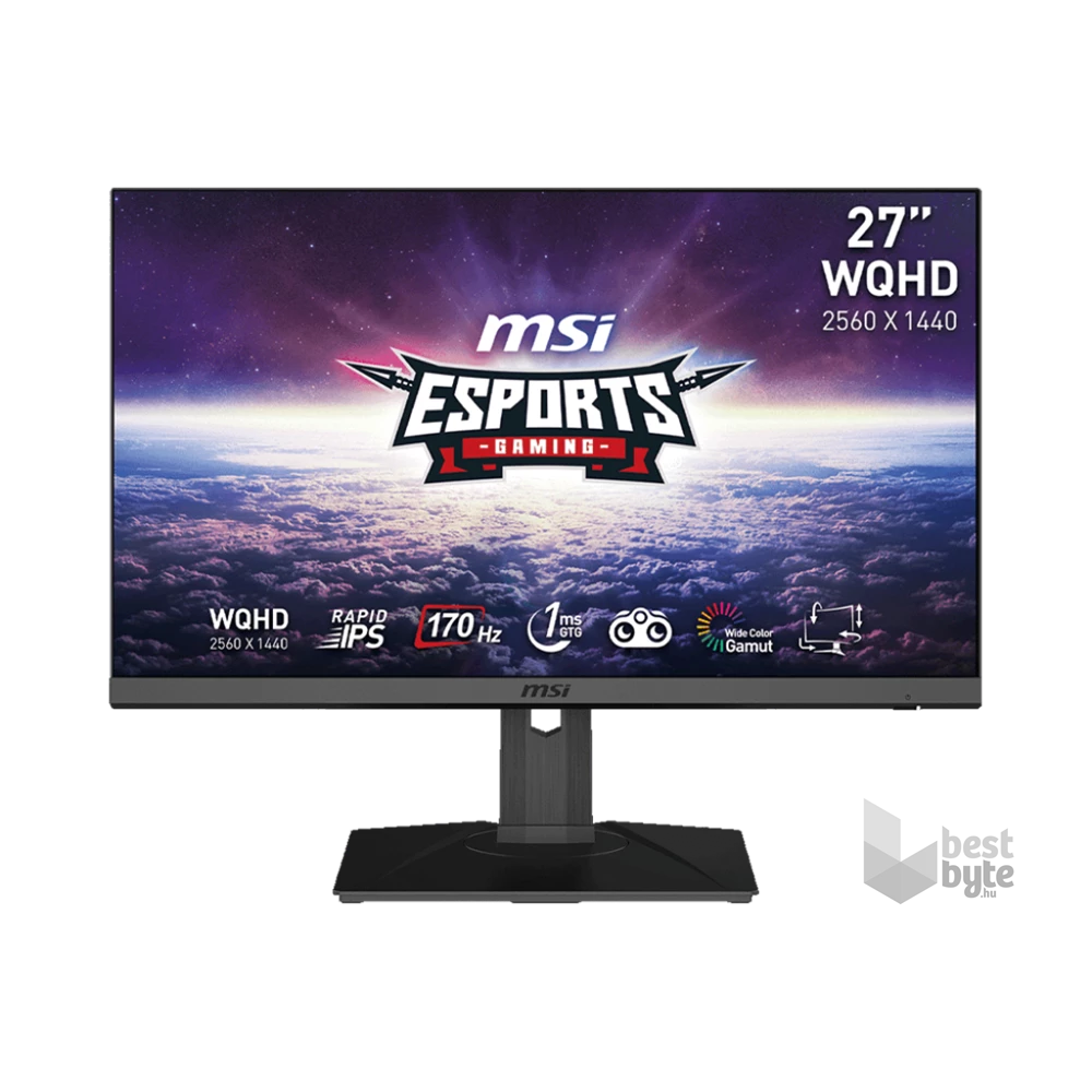 MSI 27" G272QPF WQHD IPS 170Hz DP/HDMI Esport gamer monitor