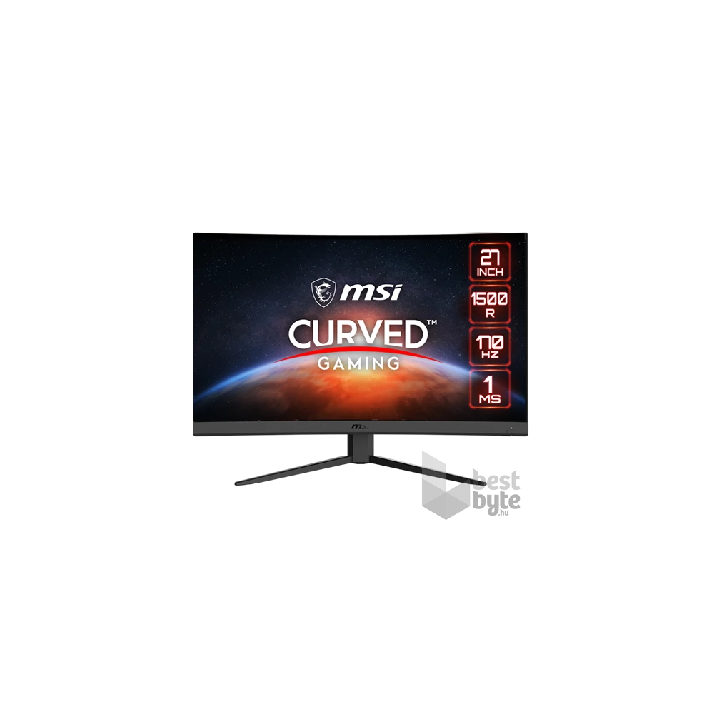 MSI 27" G27CQ4 E2 WQHD VA 170Hz DP/HDMI ívelt LED gamer monitor