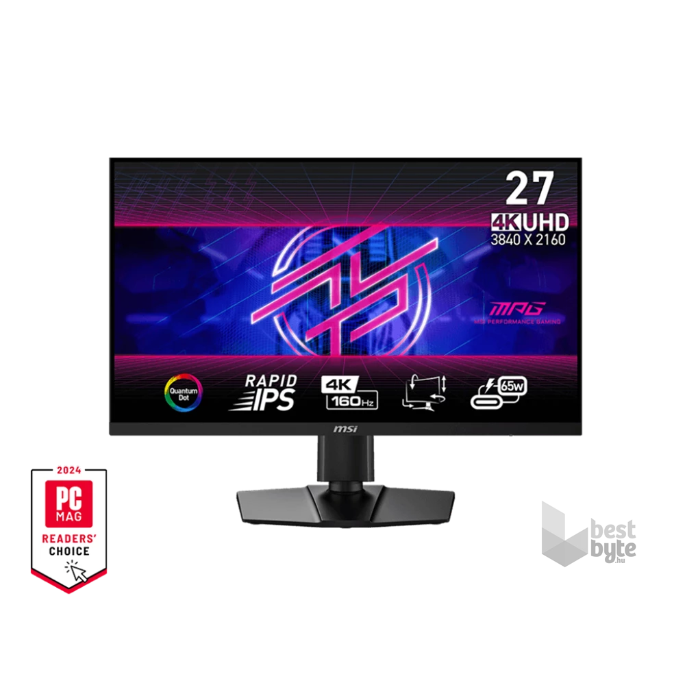 MSI 27" MPG 274URF QD Rapid IPS UHD 160Hz HDMI/DP/USB-C gamer monitor