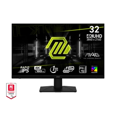 MSI 32" MAG 322URDF E16 UHD IPS 320/160Hz HDMI/DP/USB-C fekete gamer monitor