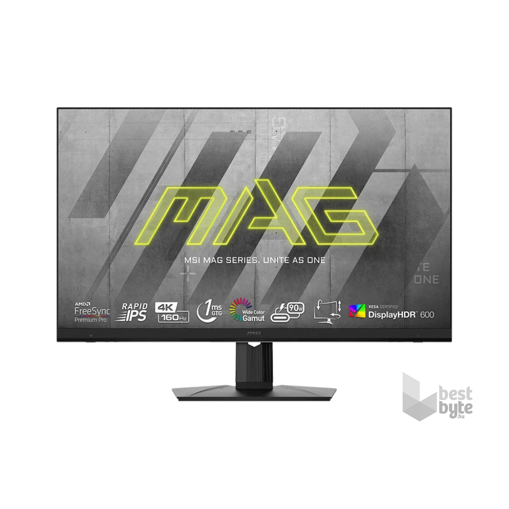 MSI 32" MAG 323UPF 4K UHD IPS 160Hz HDMI/DP/USB/USB-C fekete gamer monitor