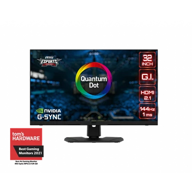 MSI 32" Optix MPG321UR-QD 4K UHD IPS 144Hz DP/HDMI/USB Esport gamer monitor