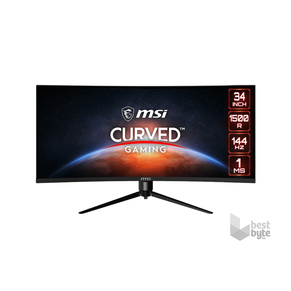 MSI 34" Optix MAG342CQR UWQHD VA 144Hz DP/HDMI ívelt gamer monitor