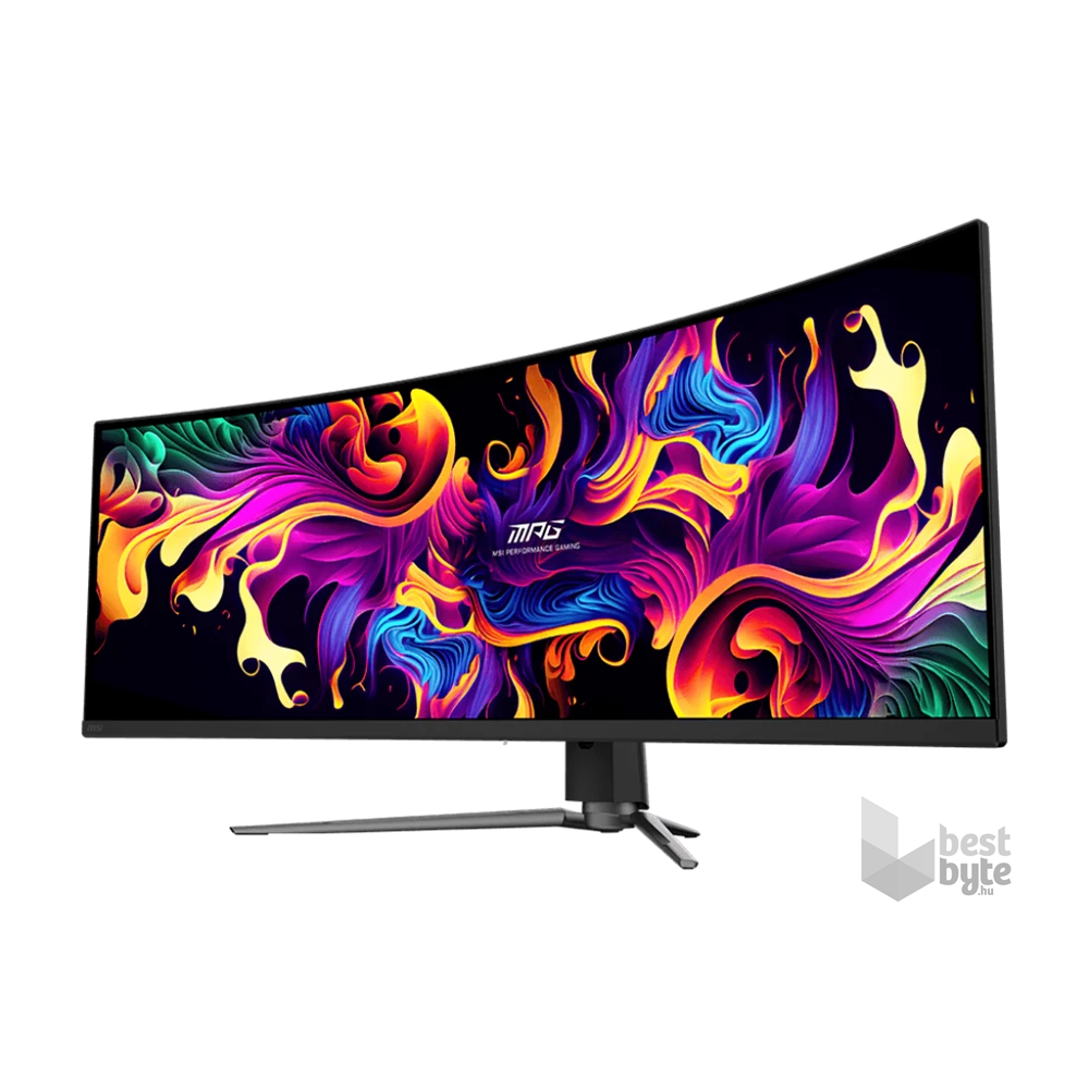 MSI 49" MPG 491CQP DQHD QD-OLED 144Hz HDMI/DP/USB-C fekete ívelt gamer monitor