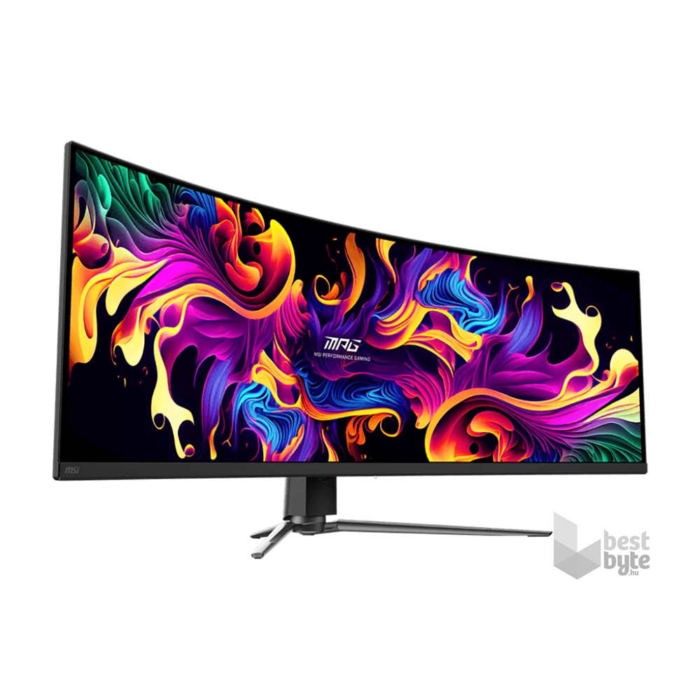 MSI 49" MPG 491CQP DQHD QD-OLED 144Hz HDMI/DP/USB-C fekete ívelt gamer monitor
