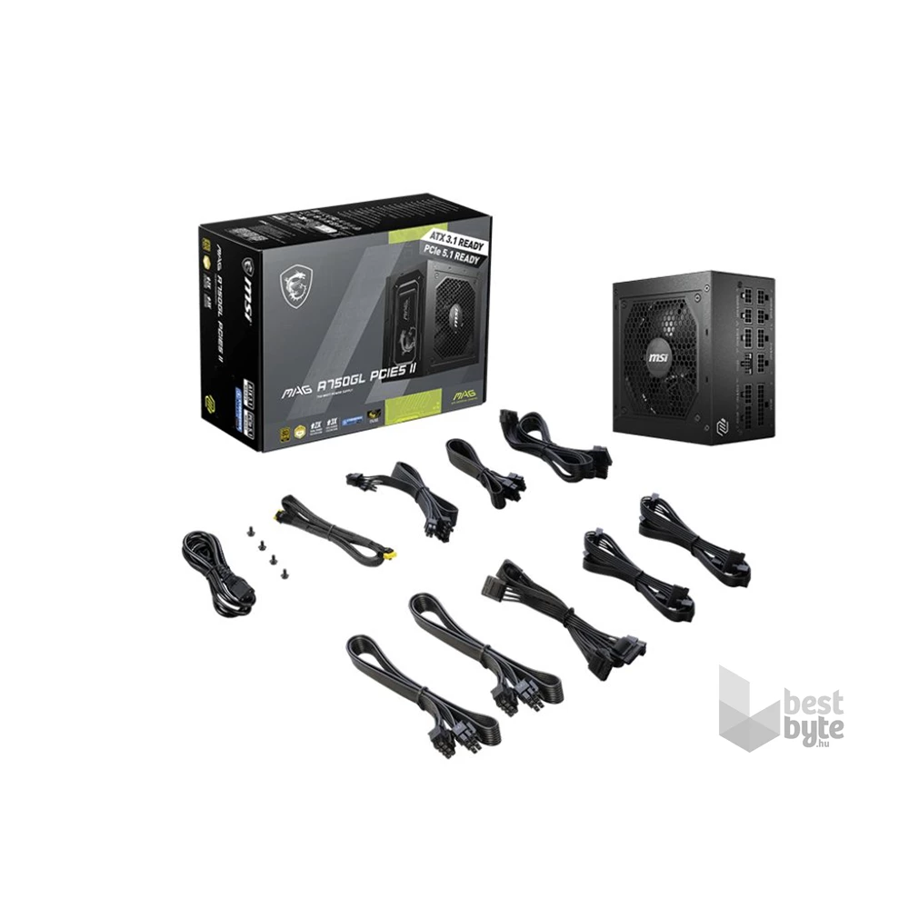 MSI 750W 80+ Gold moduláris tápegység