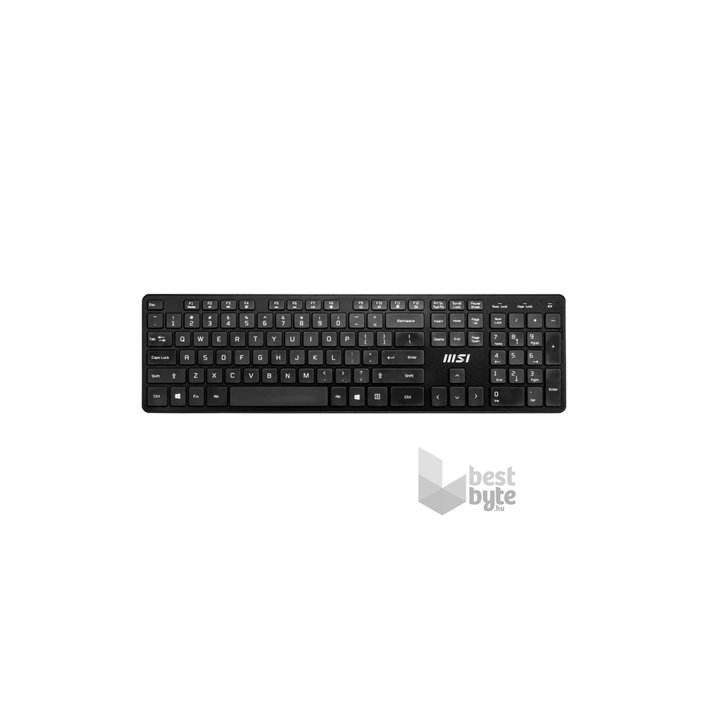 MSI ACCY Bill, RF1430 Vezetéknélküli billenytűzet + MA04W Vezetéknélküli egér, Fekete