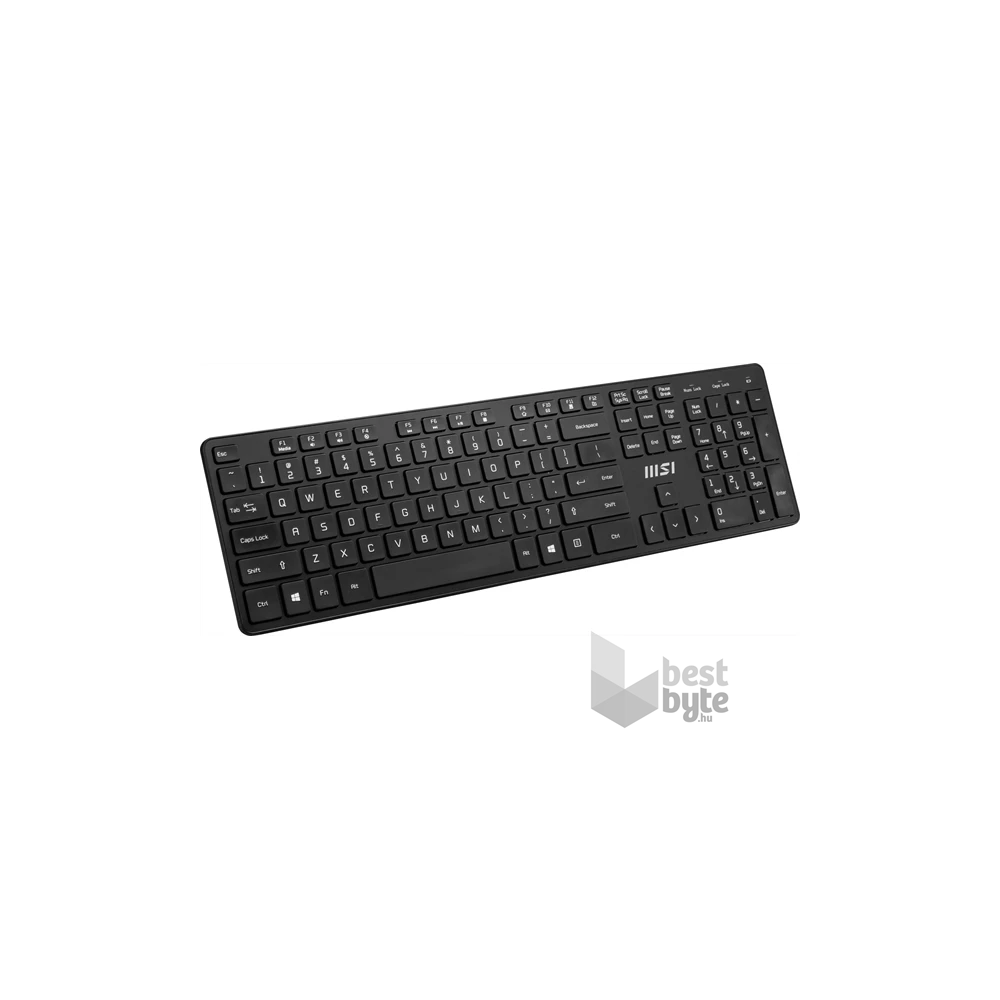 MSI ACCY Bill, RF1430 Vezetéknélküli billenytűzet + MA04W Vezetéknélküli egér, Fekete