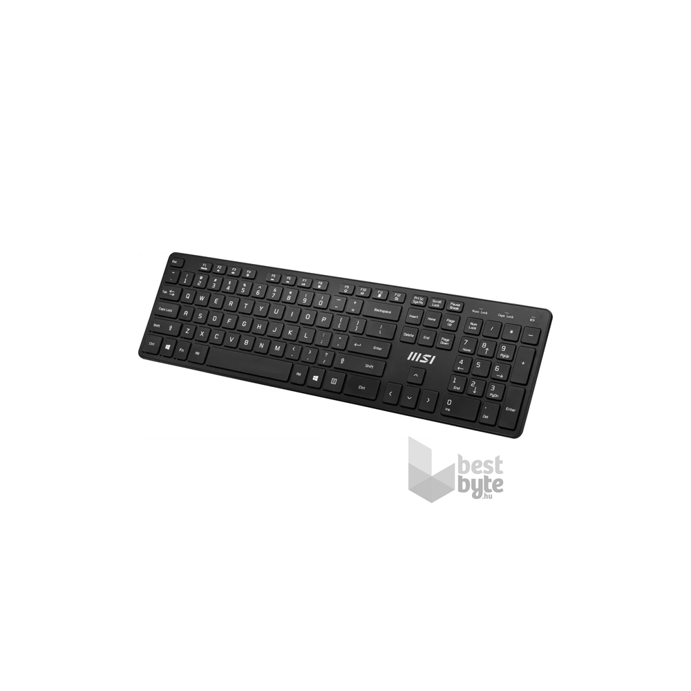 MSI ACCY Bill, RF1430 Vezetéknélküli billenytűzet + MA04W Vezetéknélküli egér, Fekete