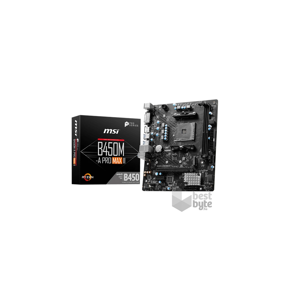MSI B450M-A PRO MAX II AMD B450 AM4 mATX alaplap
