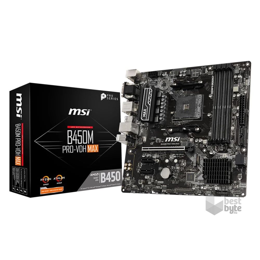 MSI B450M PRO-VDH MAX AMD B450 AM4 mATX alaplap