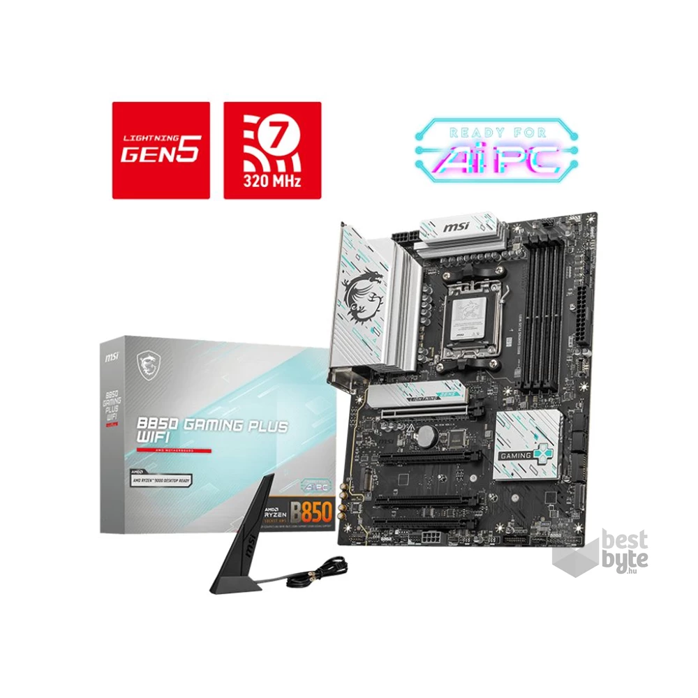 MSI B850 GAMING PLUS WIFI AMD B850 AM5 ATX alaplap