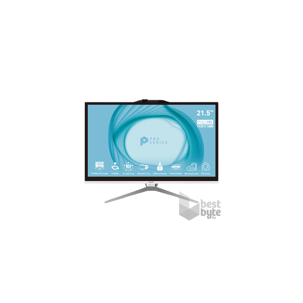 MSI Business PRO AP222T 13M-006 21,5"FHD Touch/Core i3-13100/8GB/256GB/FreeDOS/fehér All-in-One asztali számítógép