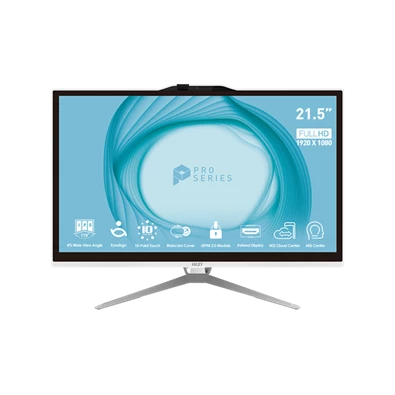 MSI Business PRO AP222T 13M-006 21,5"FHD Touch/Core i3-13100/8GB/256GB/FreeDOS/fehér All-in-One asztali számítógép