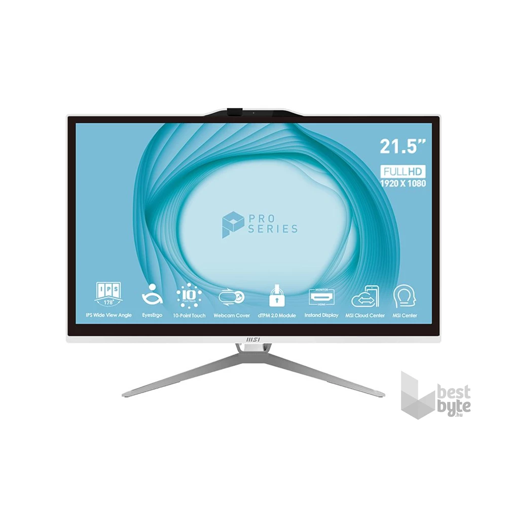 MSI Business PRO AP222T 13M-230 21,5"FHD Touch/Core i5-13400/8GB/512GB/fehér All-in-One asztali számítógép