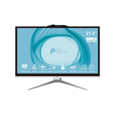 MSI Business PRO AP222T 13M-230 21,5"FHD Touch/Core i5-13400/8GB/512GB/fehér All-in-One asztali számítógép