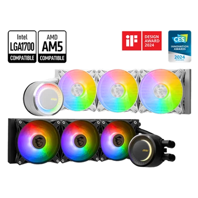 MSI Coreliquid E360 ARGB fehér vízhűtéses processzor hűtő