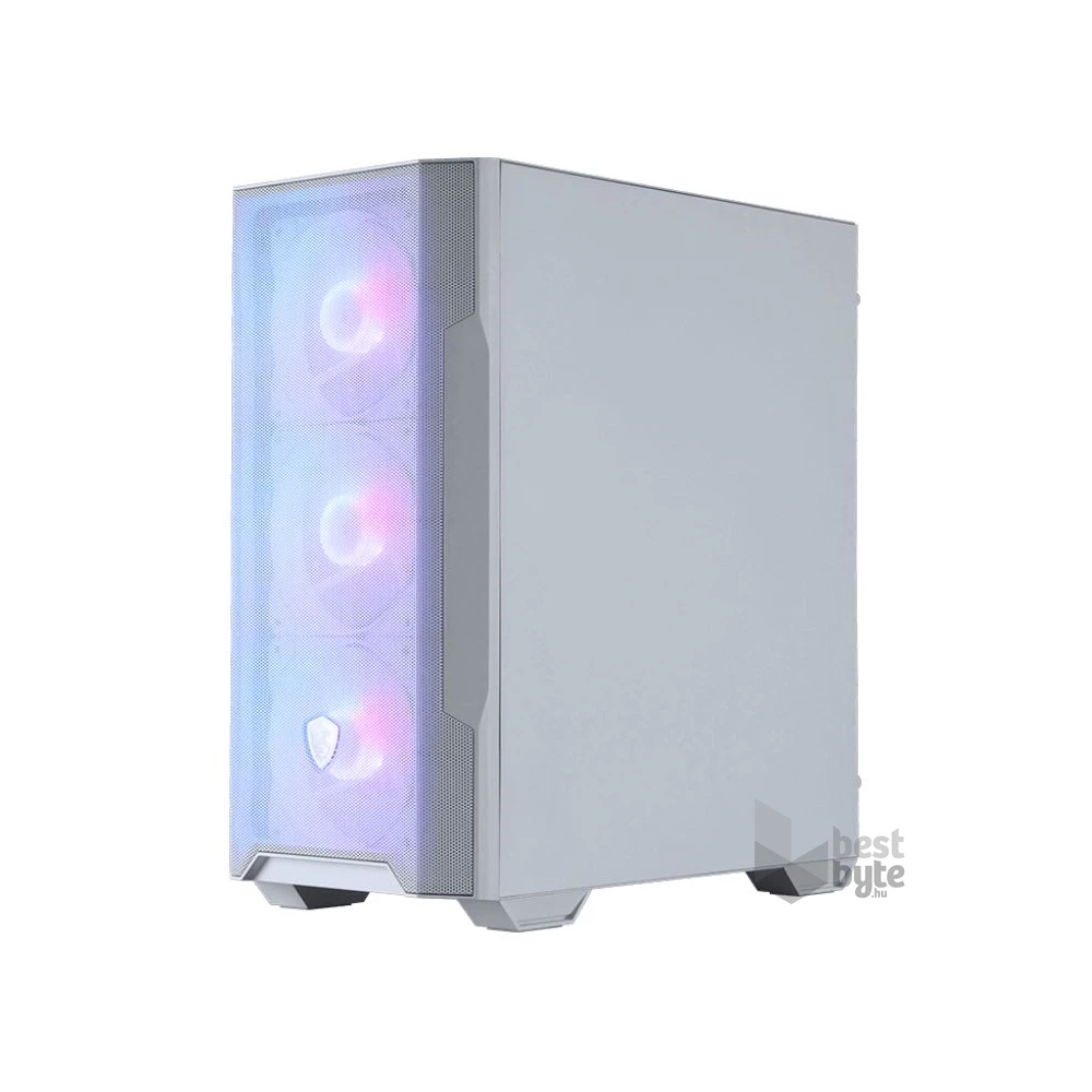 MSI FORGE M100R (táp nélküli) ablakos 4xARGB fehér mATX ház