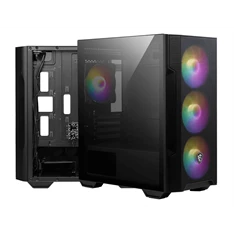 MSI FORGE M100R (táp nélküli) ablakos 4xARGB fekete mATX ház