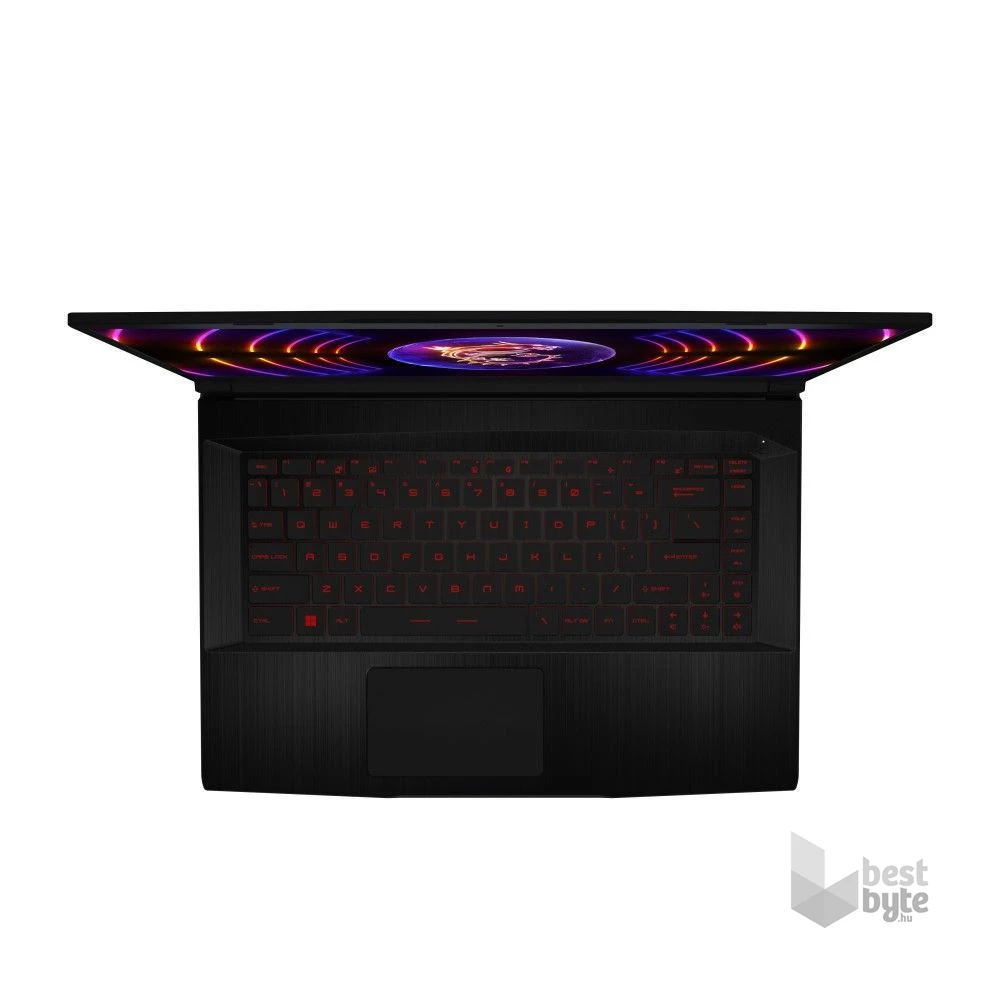 MSI Gaming NB Thin GF63 12UC-881, 15.6" FHD 144Hz, i7-12650H, 16GB, 512GB M.2, RTX 3050 4GB, NOOS, Fekete