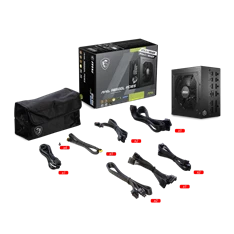 MSI MAG A850GL PCIE5 850W 80+ Gold 120mm moduláris tápegység