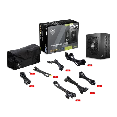 MSI MAG A850GL PCIE5 850W 80+ Gold 120mm moduláris tápegység