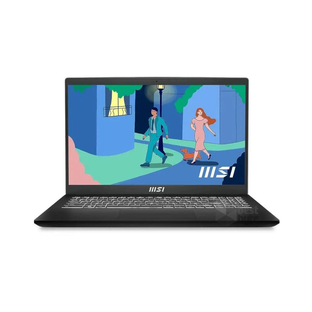 MSI Modern 15 B13M-1030 laptop (15,6"FHD/Intel Core i3-1315U/Int.VGA/8GB RAM/512GB/FreeDOS) - fekete