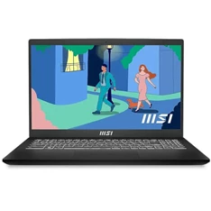MSI Modern 15 B13M-1030 laptop (15,6"FHD/Intel Core i3-1315U/Int.VGA/8GB RAM/512GB/FreeDOS) - fekete