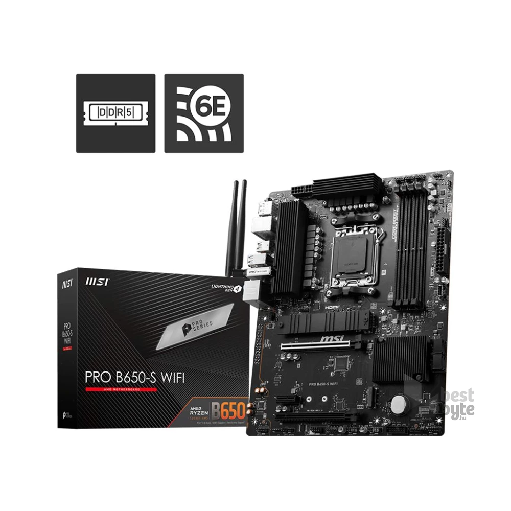 MSI PRO B650-S WIFI AMD B650 AM5 ATX alaplap