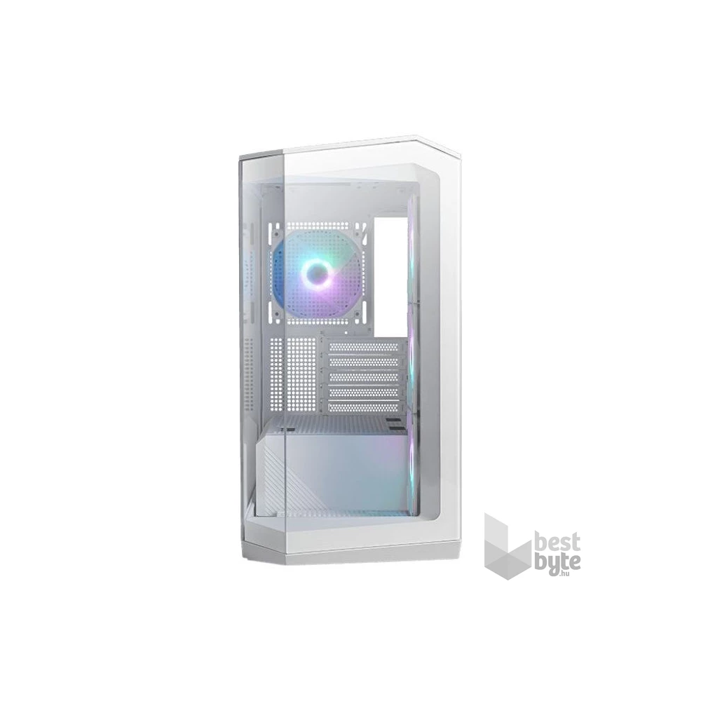 MSI PANO M100R PZ WHITE ARGB (táp nélküli) ablakos mATX ház