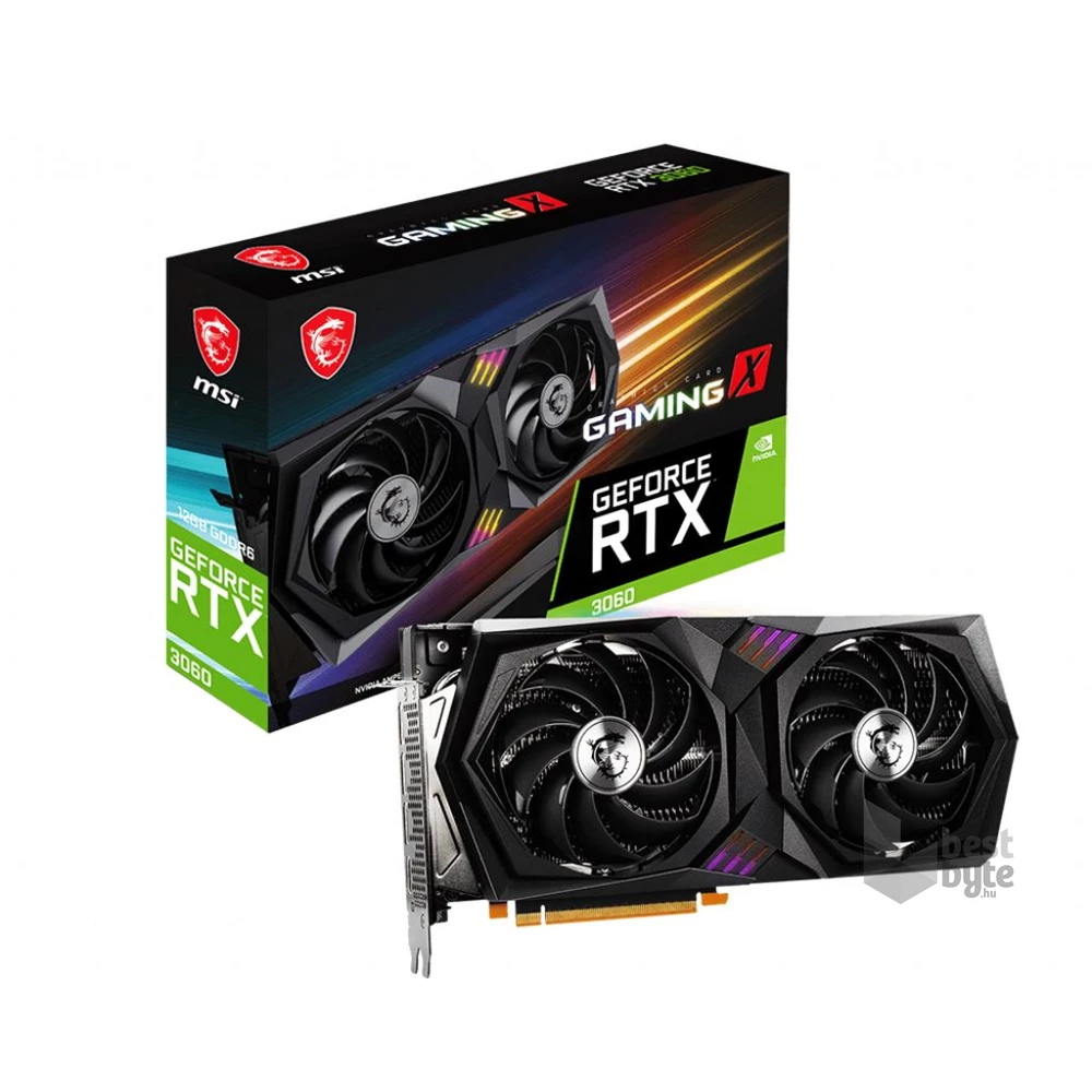 MSI RTX 3060 GAMING X 12G nVidia 12GB GDDR6 192bit PCIe videokártya