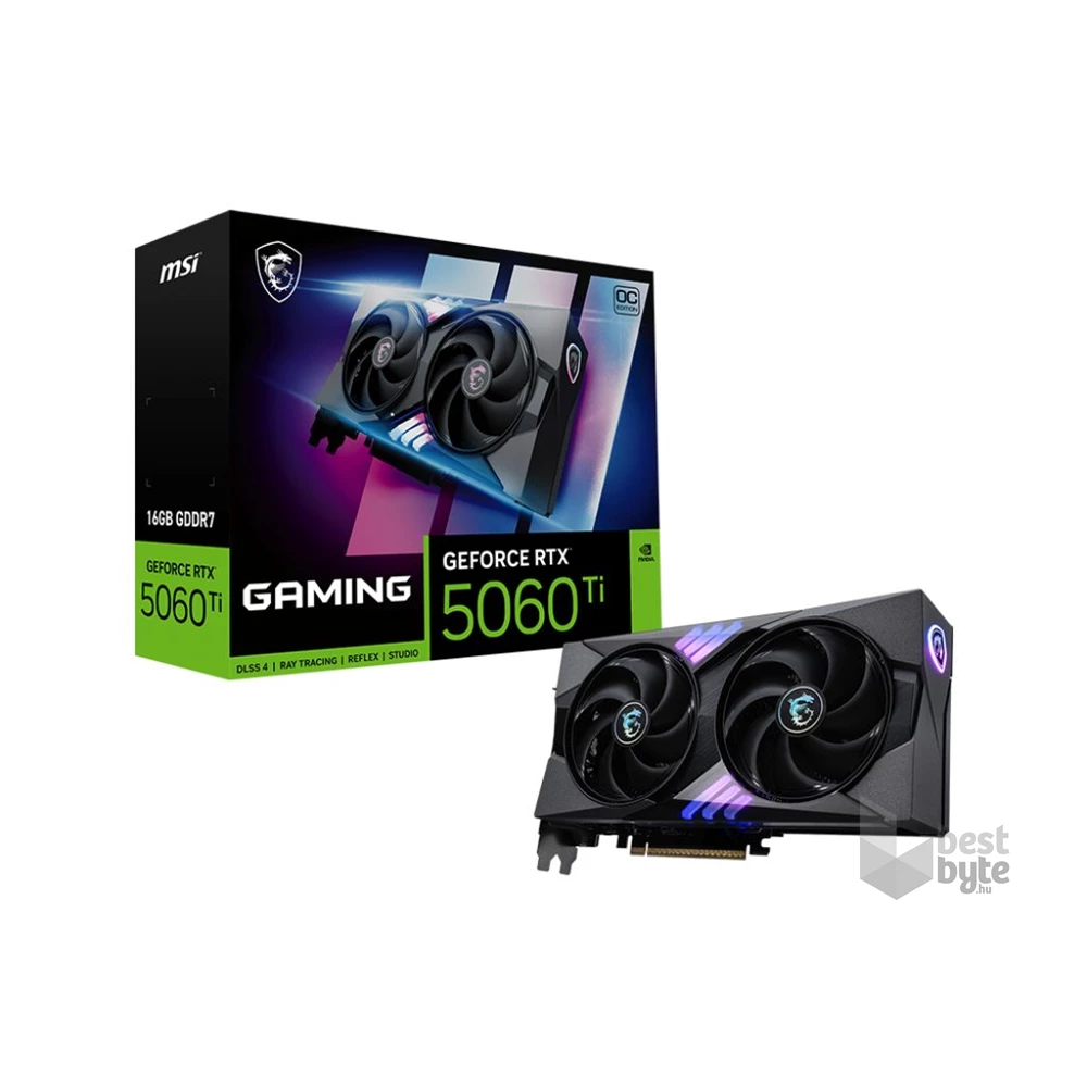 MSI RTX 5060 Ti GAMING OC nVidia 16GB DDR7 PCIe videókártya
