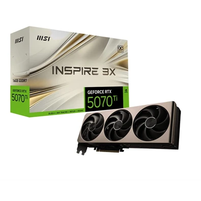 MSI RTX 5070 Ti Inspire nVidia 16GB DDR7 PCIe videókártya