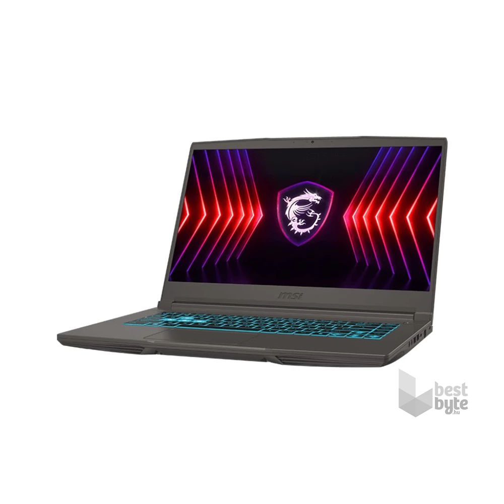 MSI Thin 15 B12VE-2287 laptop (15,6"FHD/Intel Core i5-12450H/RTX 4050 6GB/16GB RAM/512GB/FreeDOS) - fekete