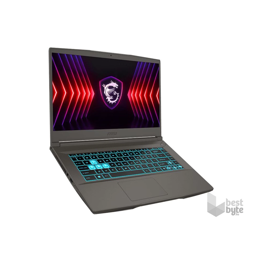 MSI Thin 15 B12VE-2287 laptop (15,6"FHD/Intel Core i5-12450H/RTX 4050 6GB/16GB RAM/512GB/FreeDOS) - fekete