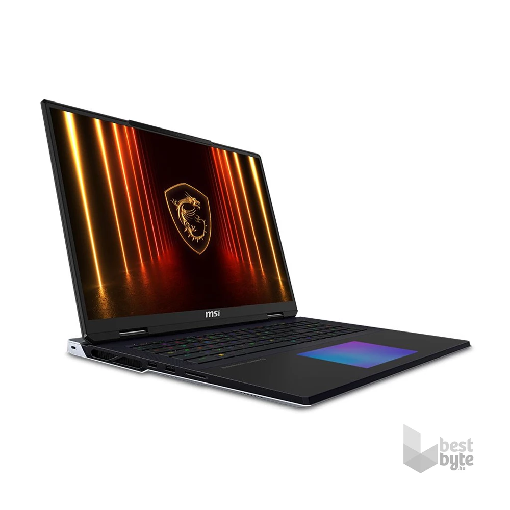 MSI Titan 18 HX AI A2XWJG laptop (18"UHD+/Intel Core Ultra 9 275HX/RTX 5090 24GB/96GB RAM/2x2TB/Win11 Pro) - fekete