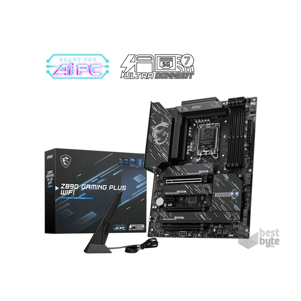 MSI Z890 GAMING PLUS WIFI Intel Z890 LGA1851 ATX alaplap